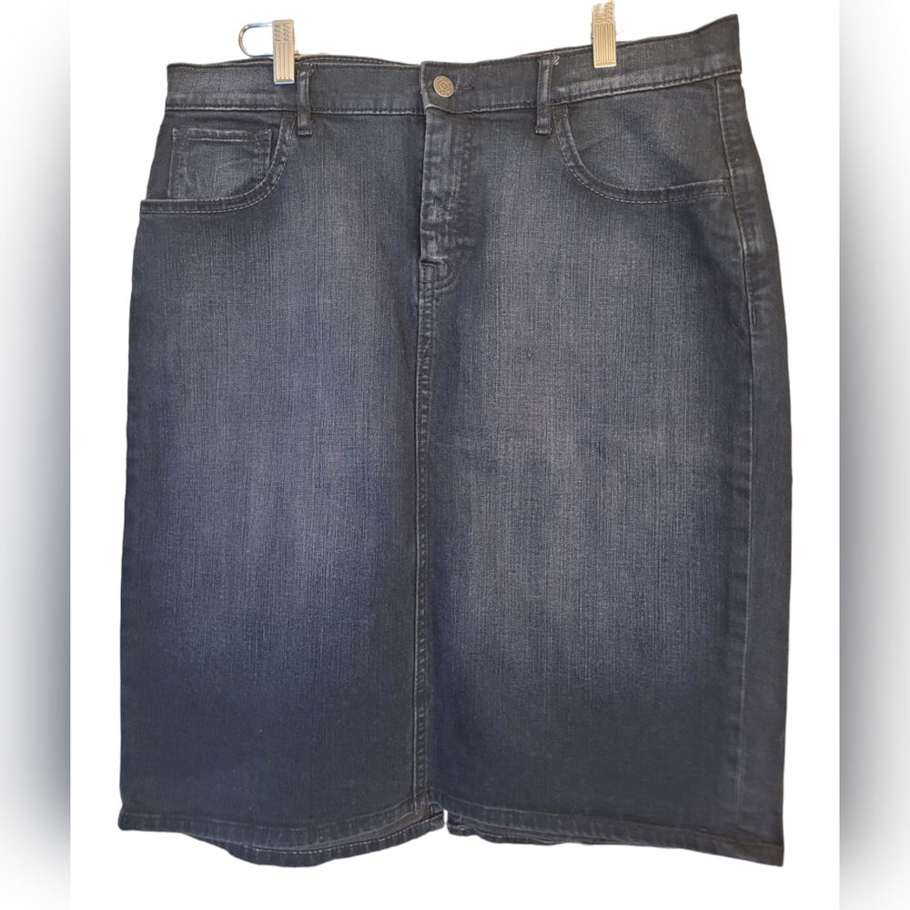 OLD Navy Womena High Rise Dark Wash Denim Skirt 16